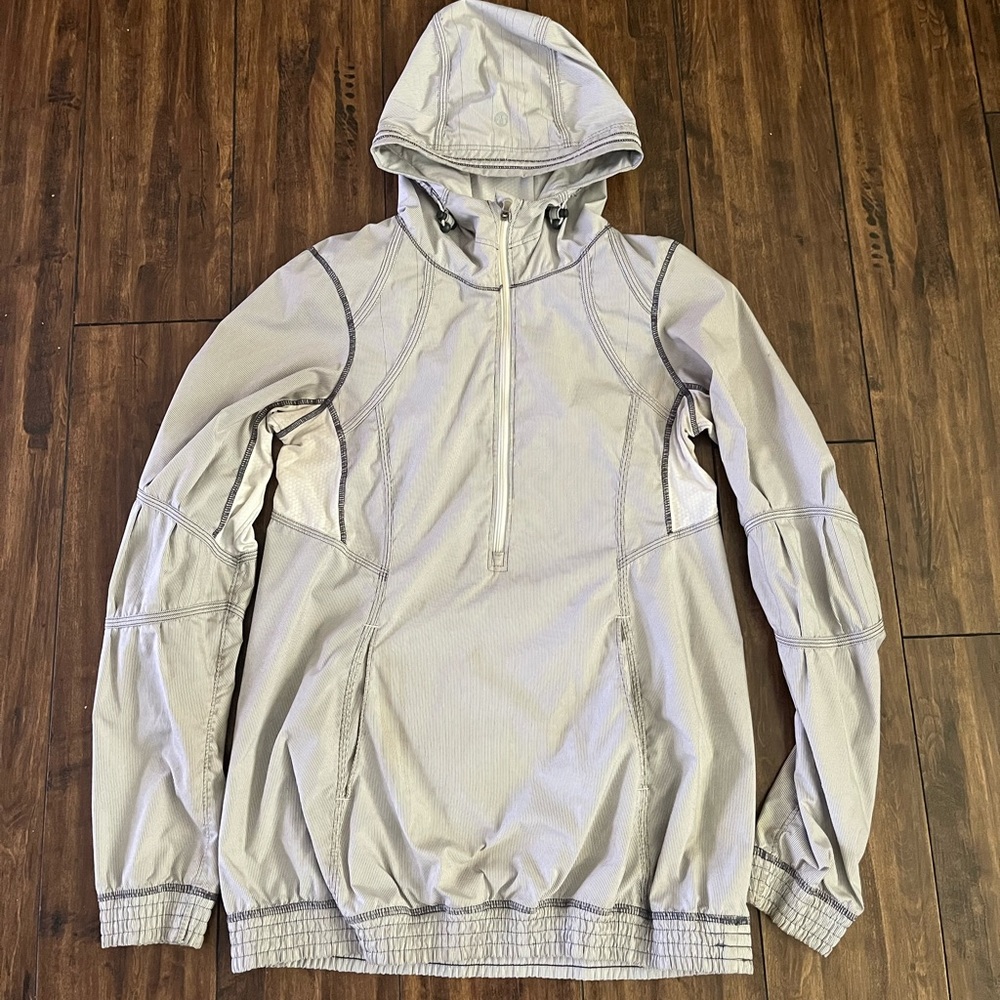 Lululemon pullover jacket grey stripes